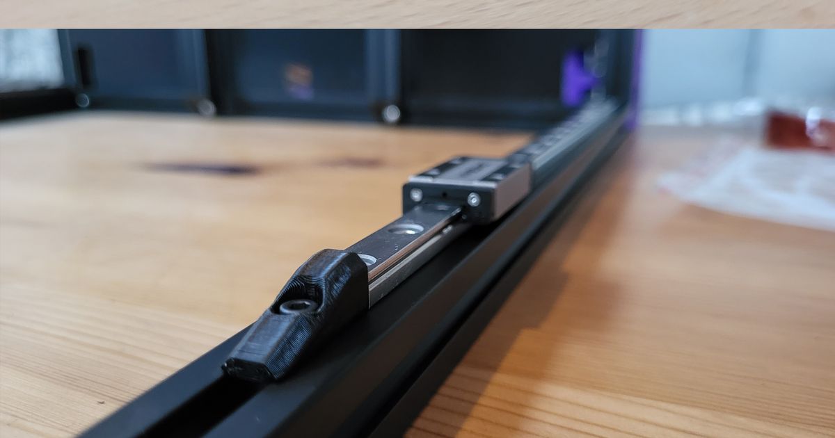 Linear rail stop for 2020 extrusion Voron 2.4 by Lucendi Download