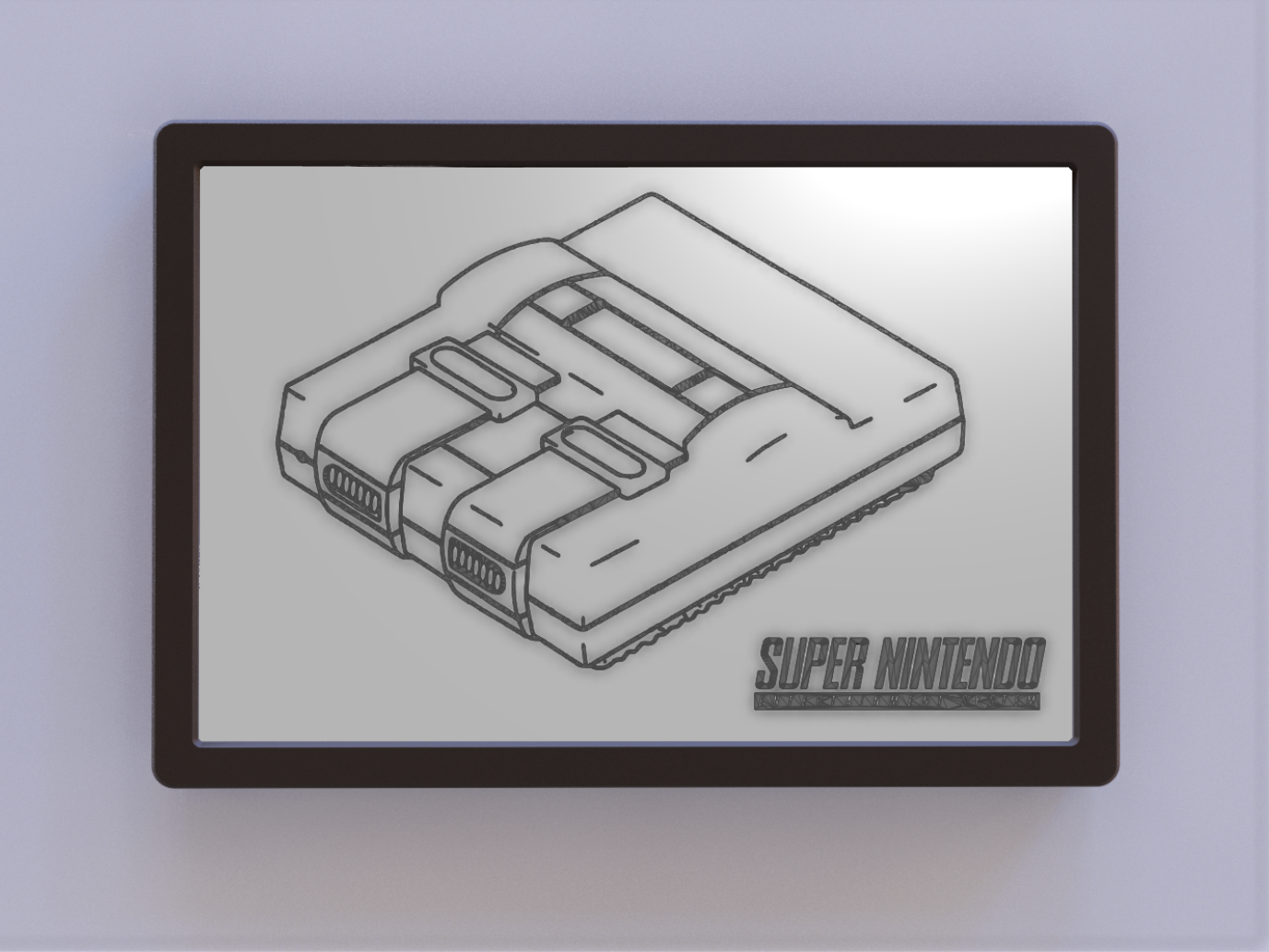 SNES Console Patent Art w Logo