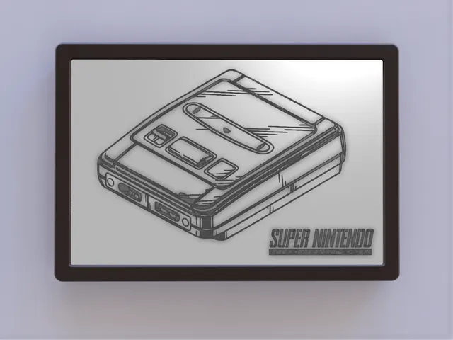 SNES (EU) / Super Famicom Console  Patent Art w Logo