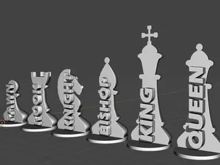 French Diderot Chess Set by Jeff Burton, Download free STL model