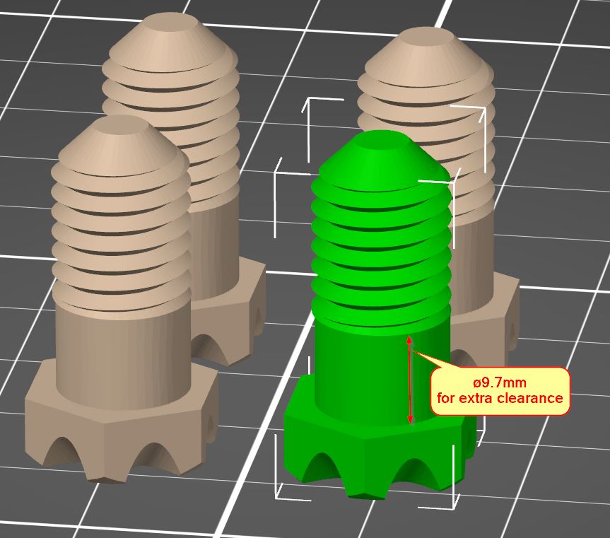 Screws for tires in FLEX/TPU for Little pit stop