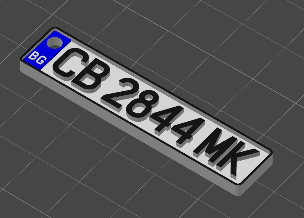 Keyholder (keychain) with a plate number by Download free STL