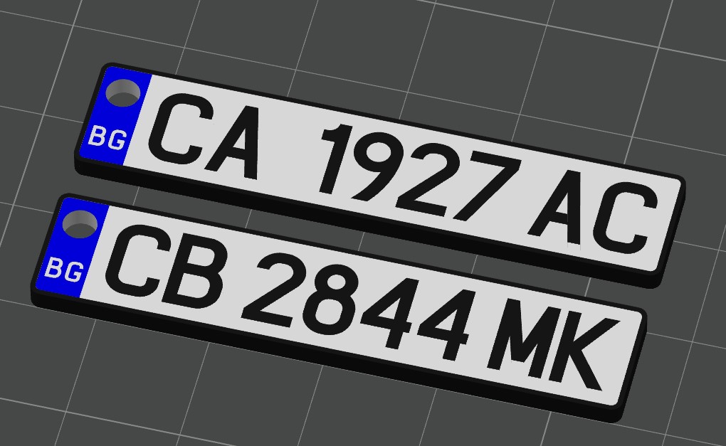 Keyholder (keychain) with a plate number by Download free STL