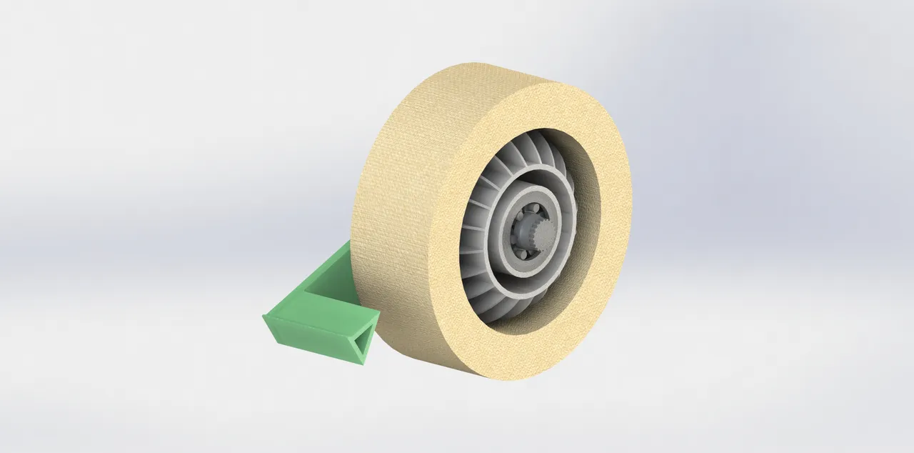Redesigned 24 mm masking tape dispenser with magnetic mount and finger hole  by fns720, Download free STL model