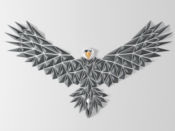 Geometric eagle wall art by dgemily | Download free STL model ...