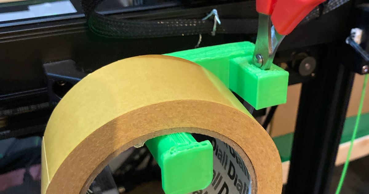 Simple tape holder mk 2 by Qwerty Download free STL model
