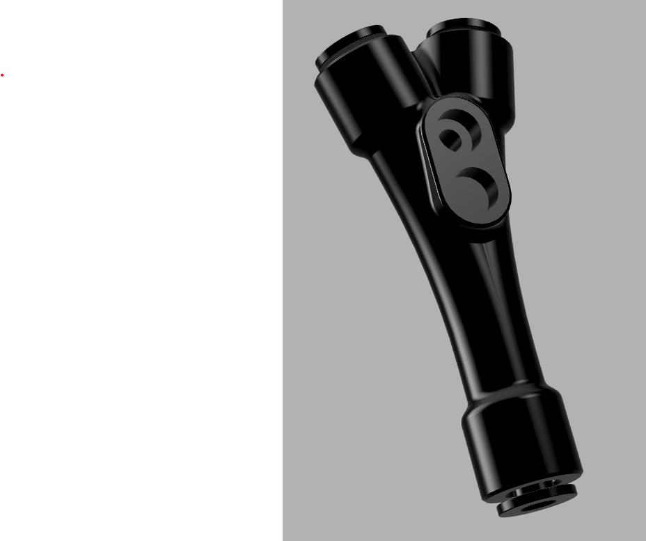 Y-Splitter with 3x6 mm magnets 3D model thumbnail