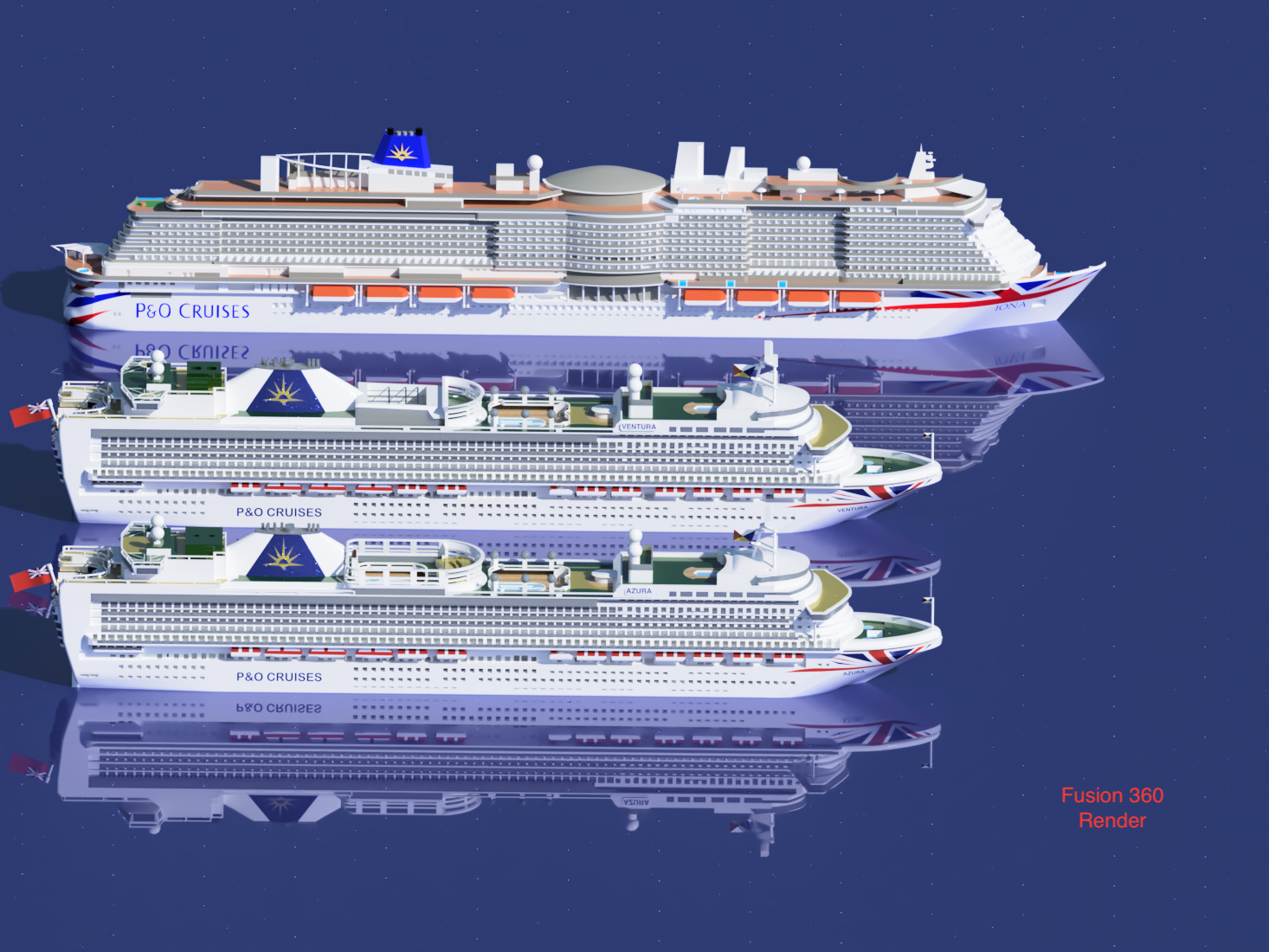 P&O Cruise Ship Iona by David Wood UK Download free STL model