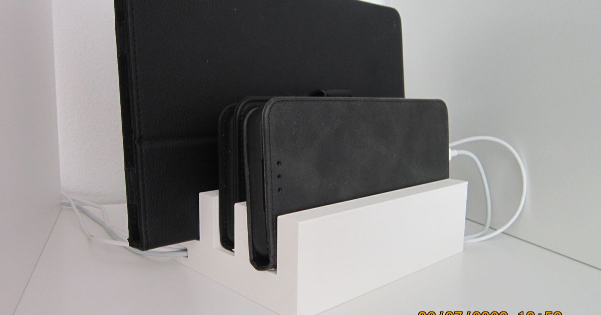 Phone and Tablet Charging Station by 3D Tom Download free STL model