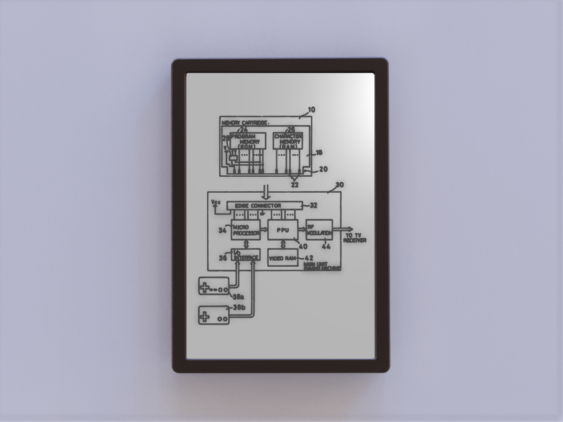 NES Game Cartridge Diagram Patent Art