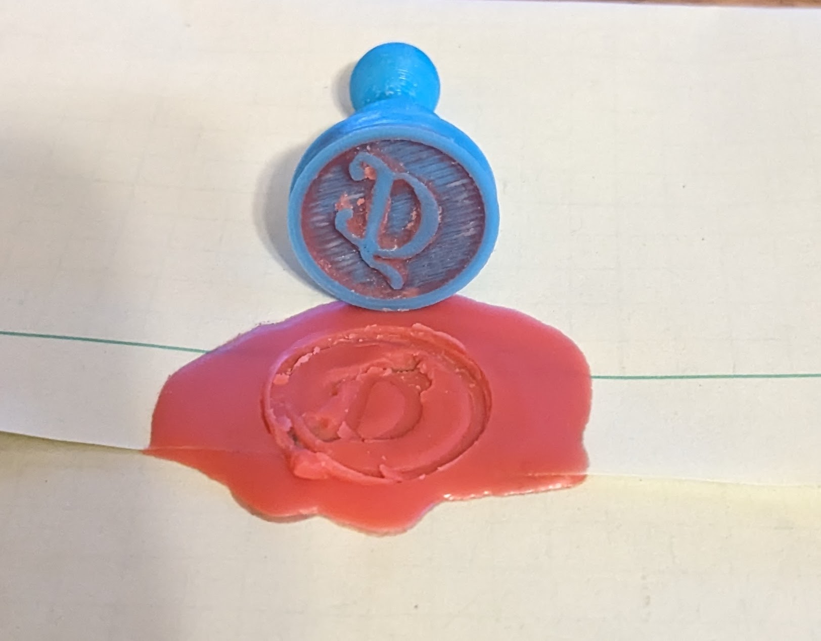 wax seal stamp (D) by Daniel Ehme | Download free STL model ...