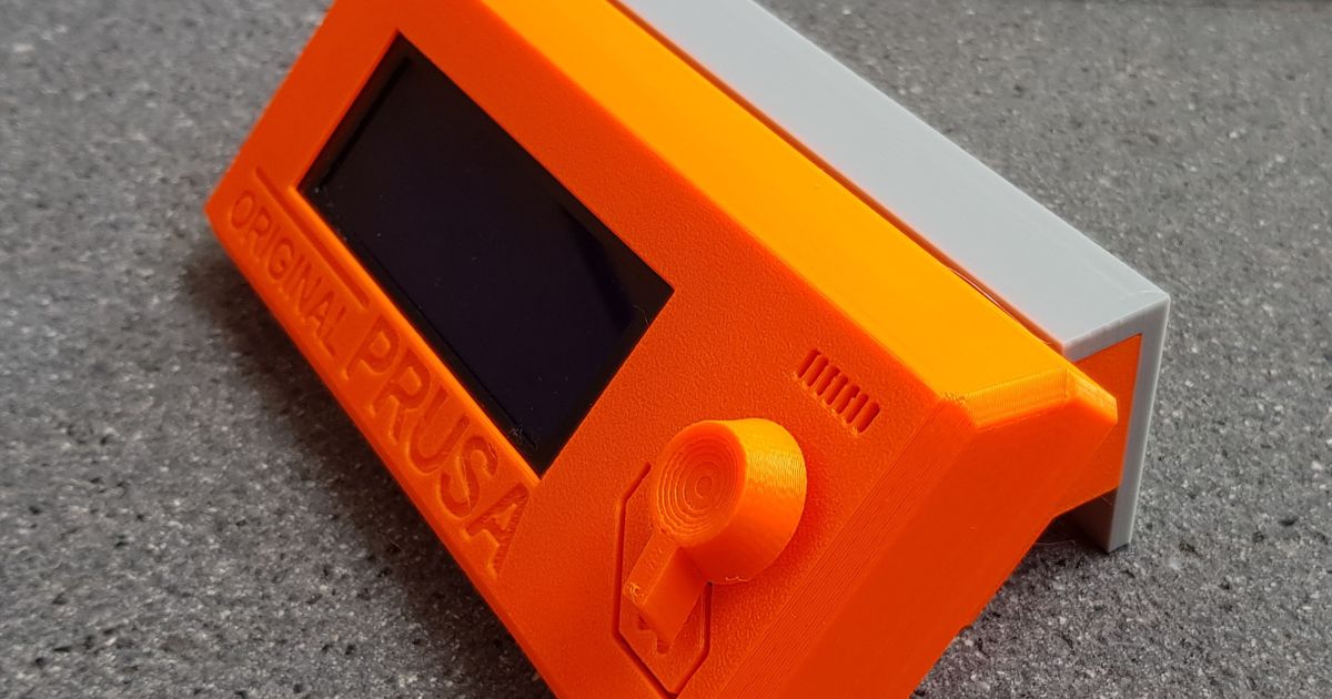 Prusa LCD screen stand/holder by Boogie Download free STL model