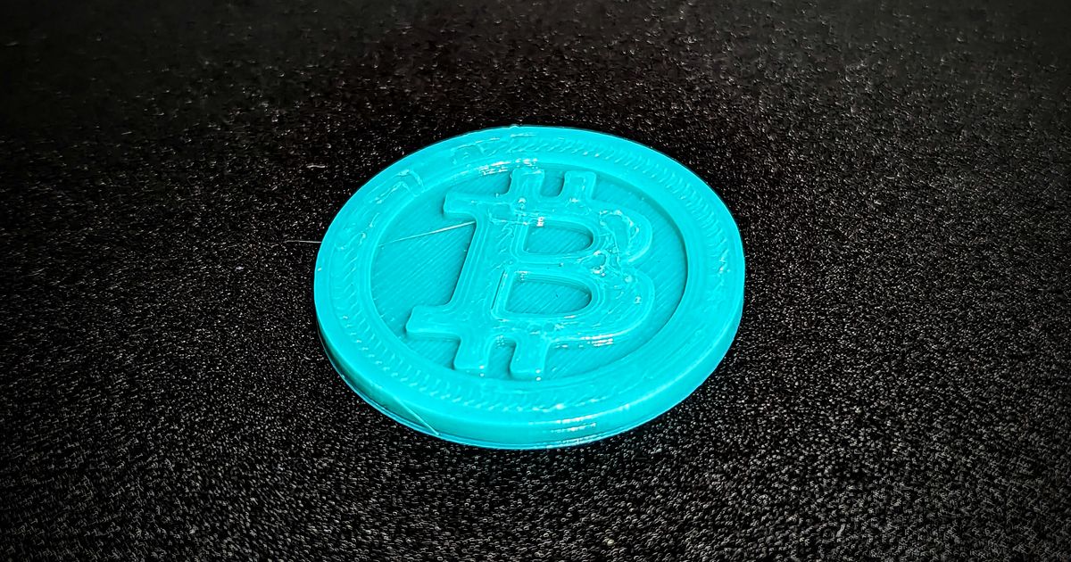 Bitcoin Shopping Cart Coin (2 CHF) von nyknyc, Kostenloses STL-Modell  herunterladen