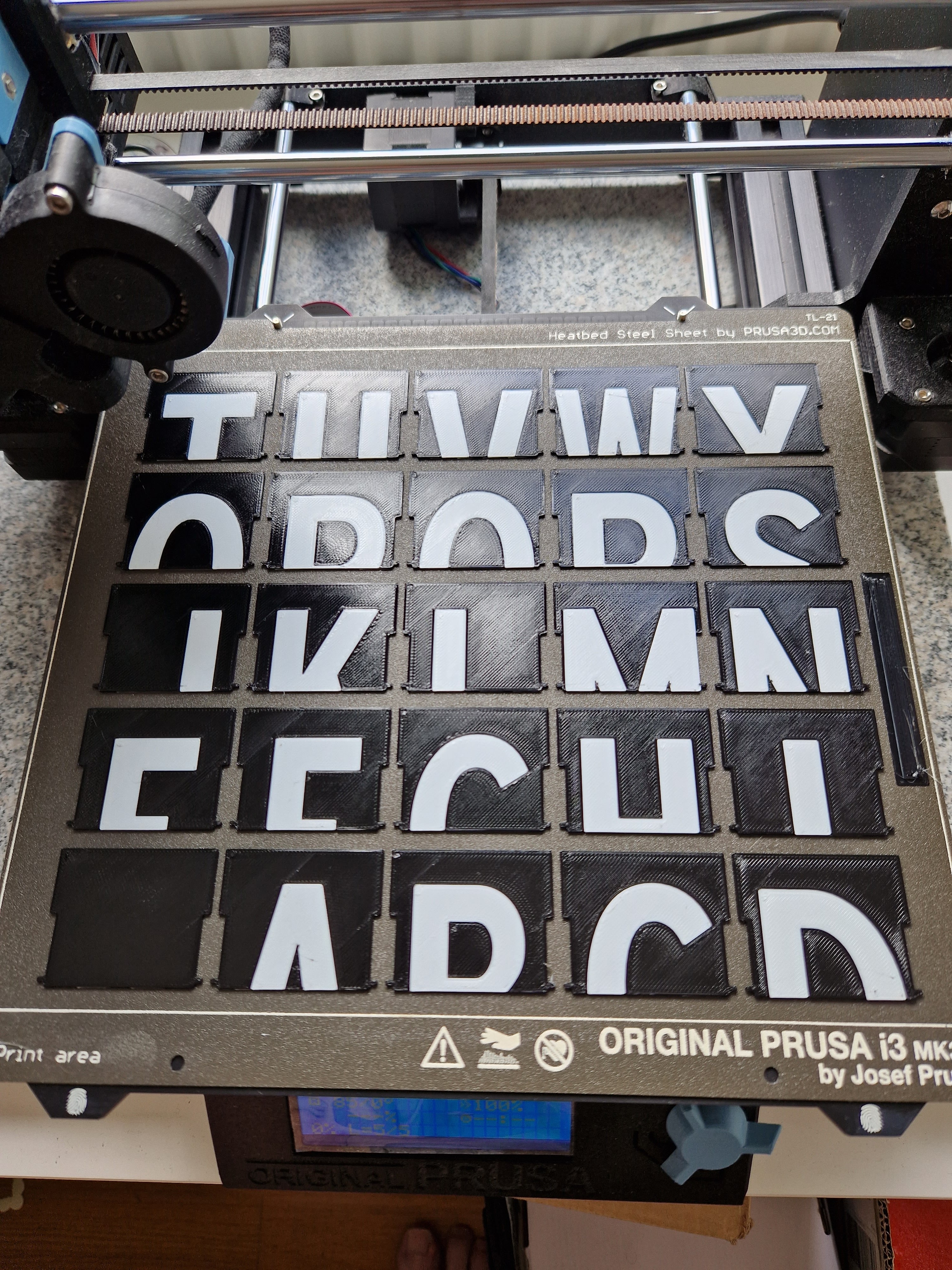 More Split-Flap Flaps on build plate