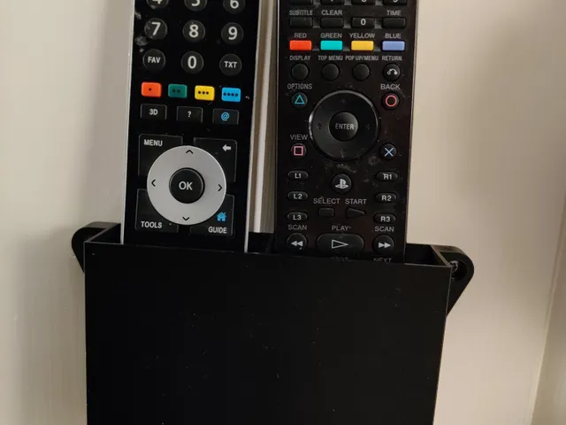 Wall mounted box for remotes