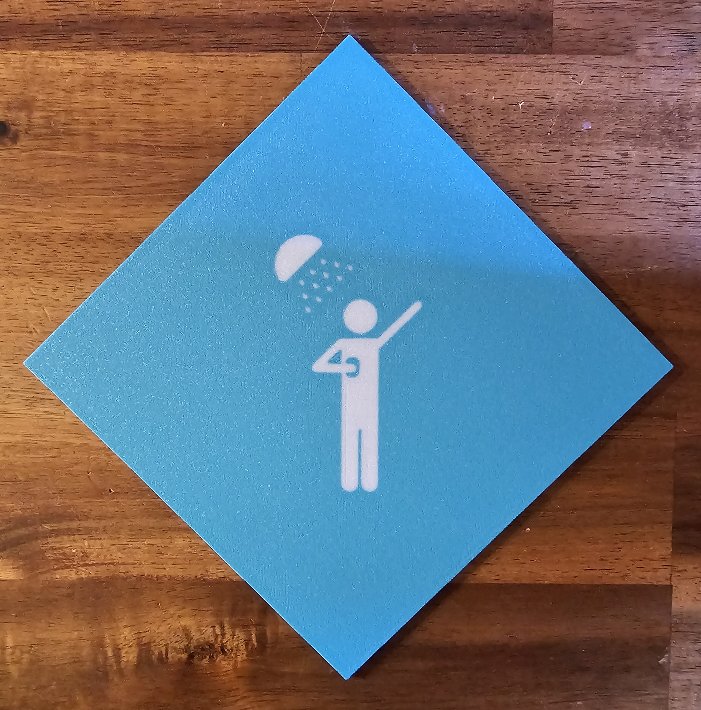 Bathroom shower sign - 2 versions