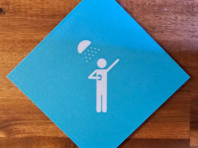 Bathroom shower sign - 2 versions