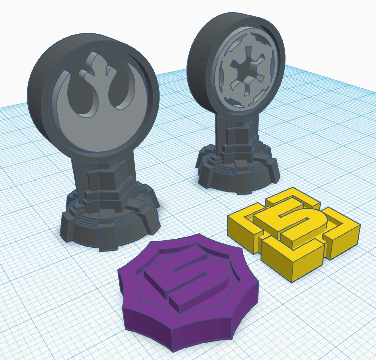 Tokens for Star Wars Deck Builder