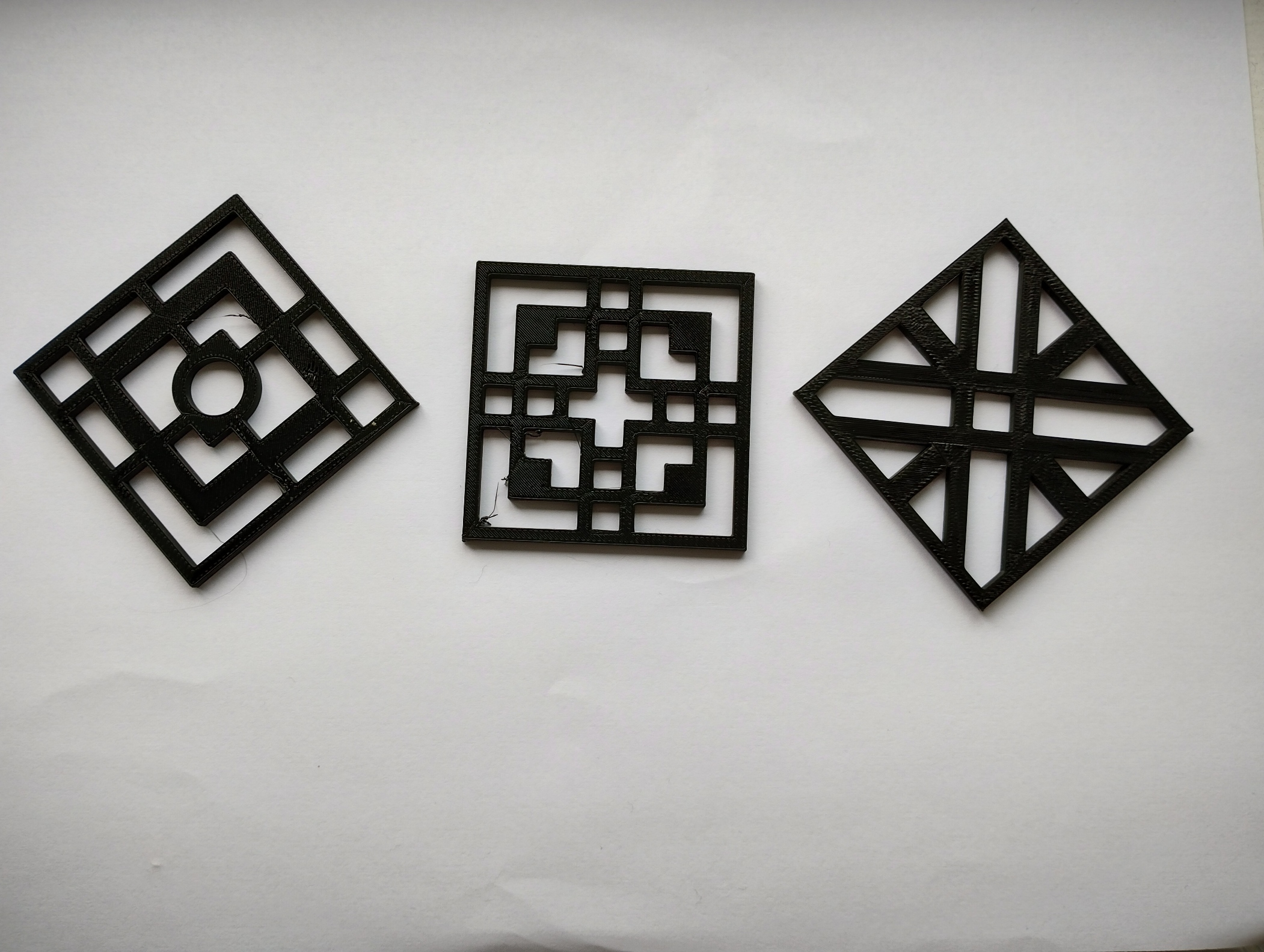 3pcs Set Geometric Coasters by James Surtees | Download free STL model ...