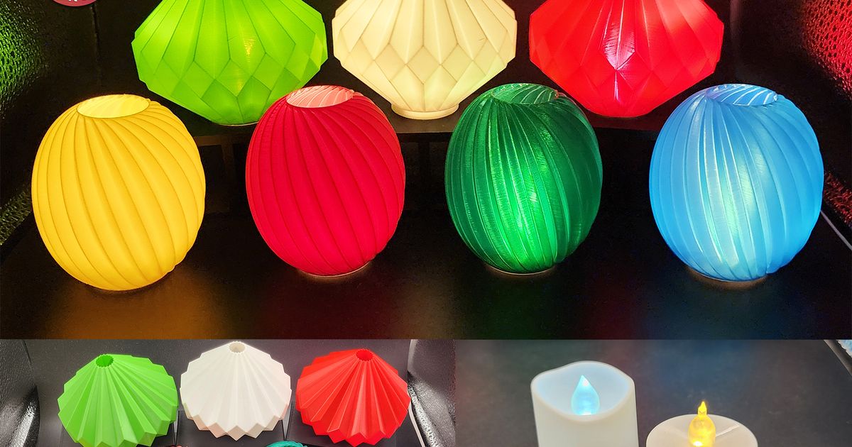 LED Votive Covers Vase Mode by Triple G Download free STL