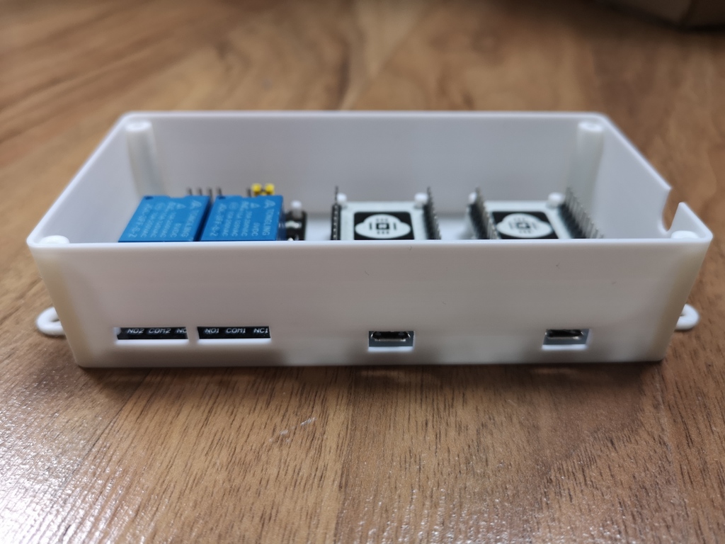 Case for NodeMCU (Lua Amica) with 2-relay module by maddingamer ...
