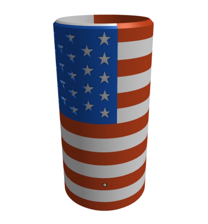 Slim Can Koozie- American Flag Patriotic