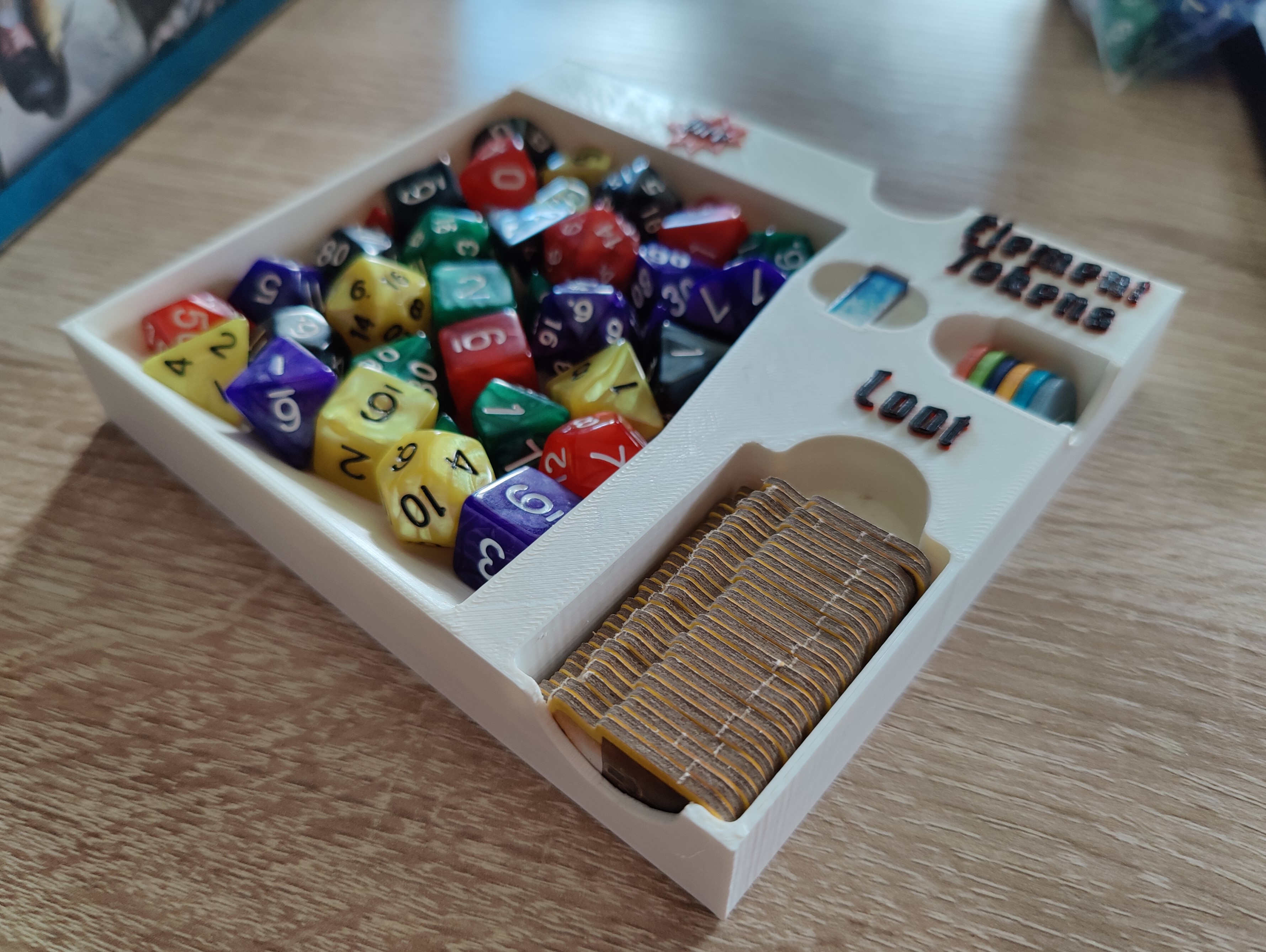 Frosthaven Tray for Loot, Elements and ONLY Dice Remix by IreBrezOvire