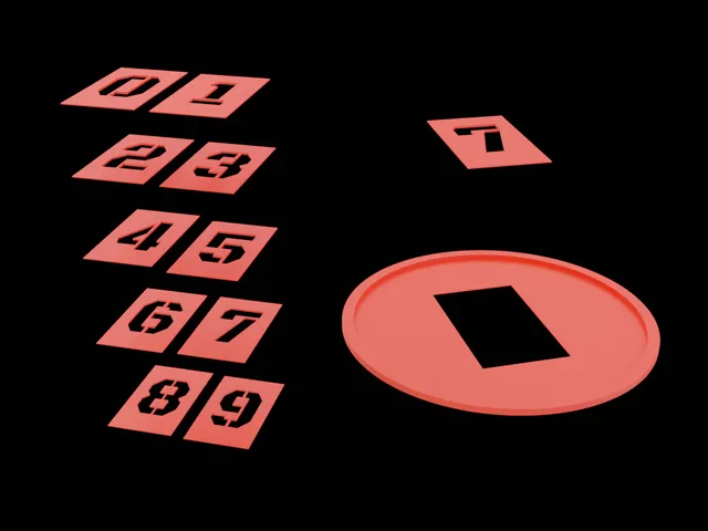 Spray paint number stencil