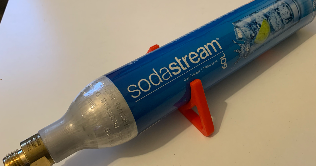 SodaStream cylinder clip by Chris Ottinger, Download free STL model