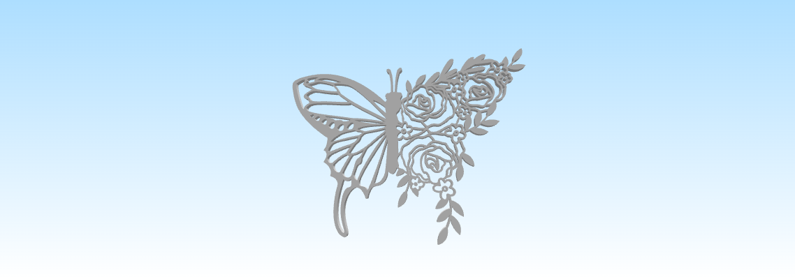 Floral Butterfly Sculpture