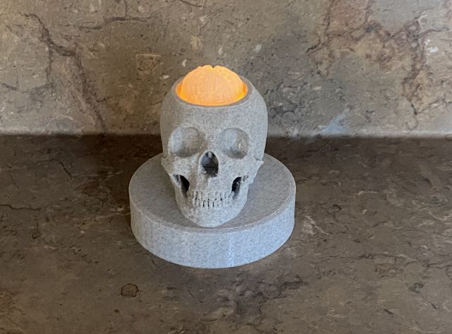 Lighted Action Skull with Bobbling Brain