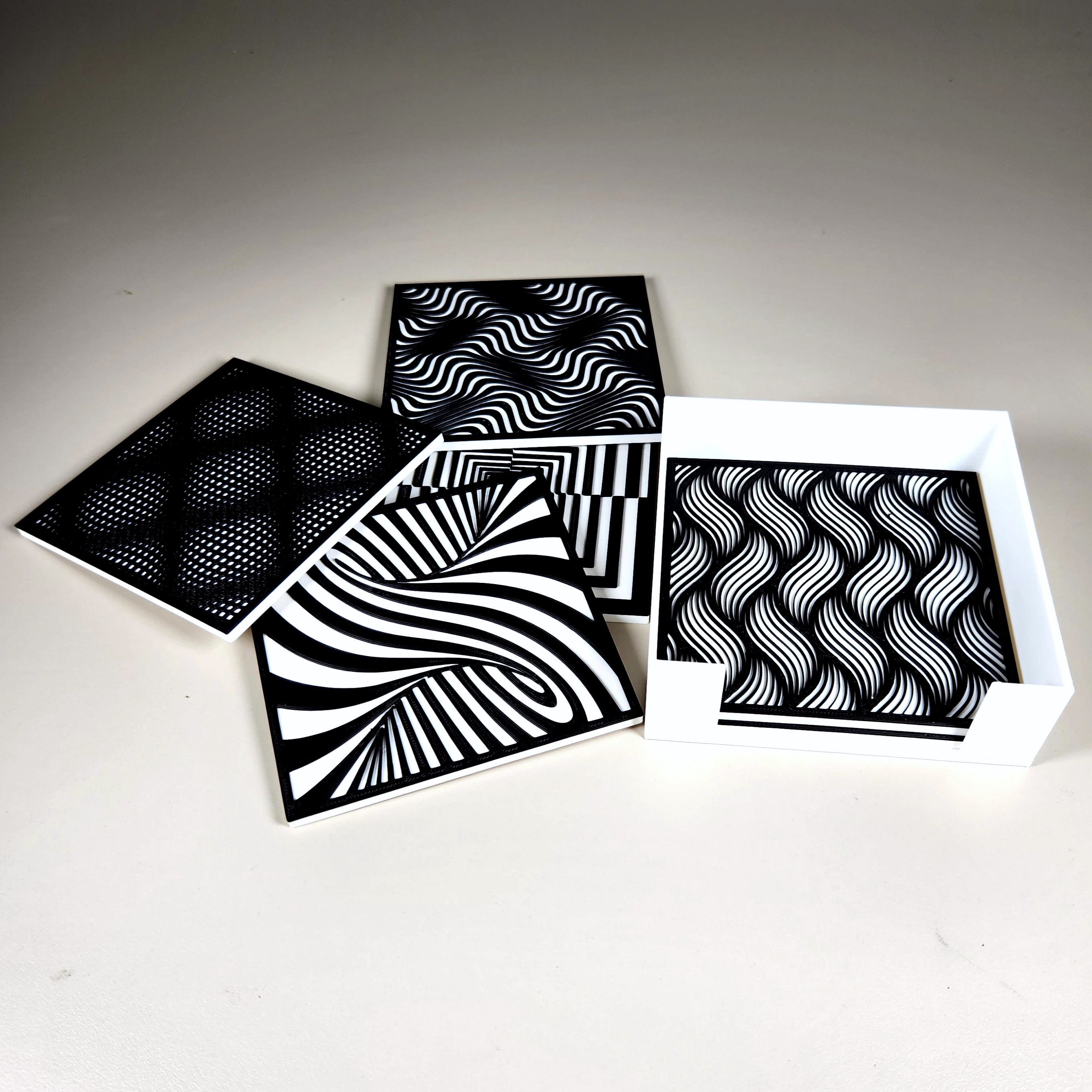 Optical Illusion Coaster Set