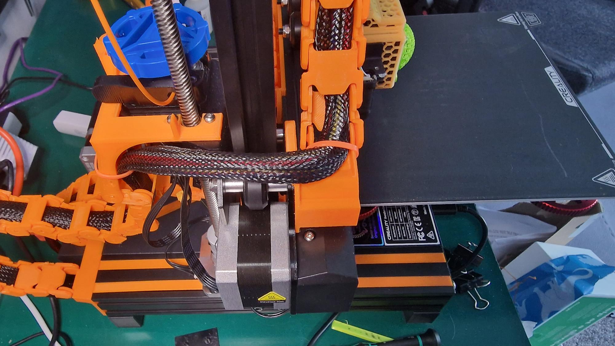 Ender 3 V2 Neo Gantry Front Chain Cable Mounts by AG Download free