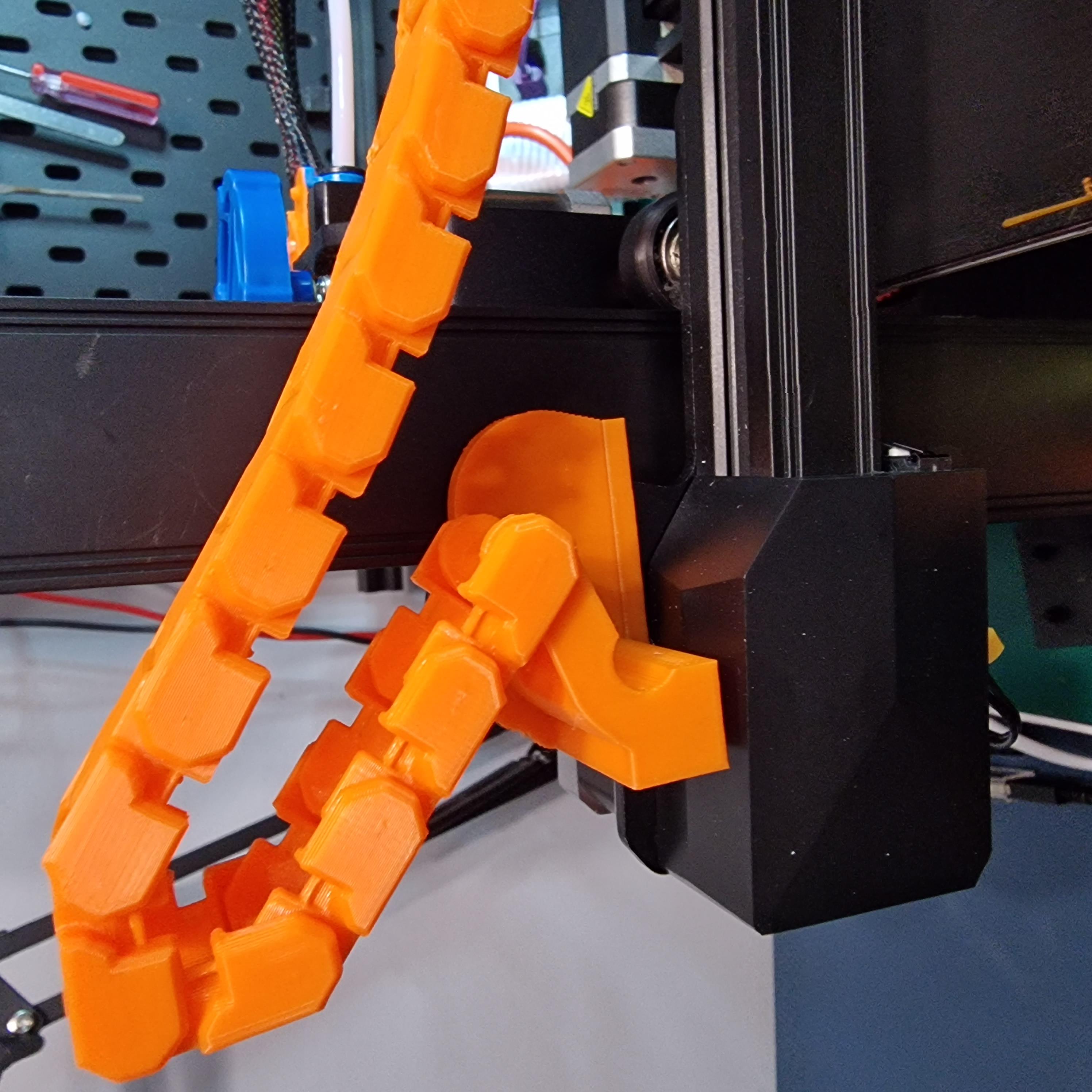 Ender 3 V2 Neo Gantry Front Chain Cable Mounts by AG Download free