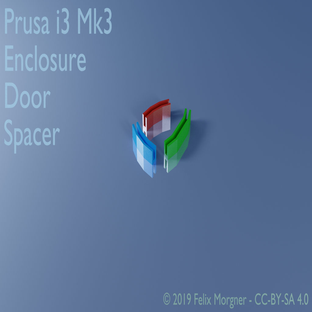 Prusa i3 Mk3 Enclosure Door Spacer