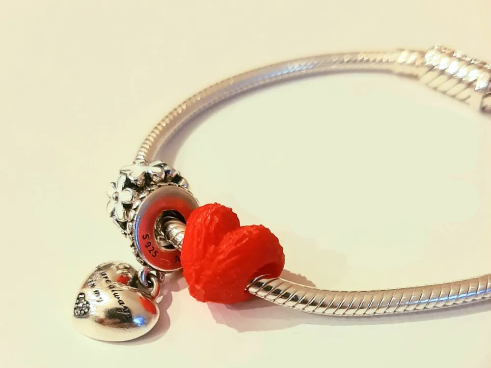 Winged heart Pandora charm