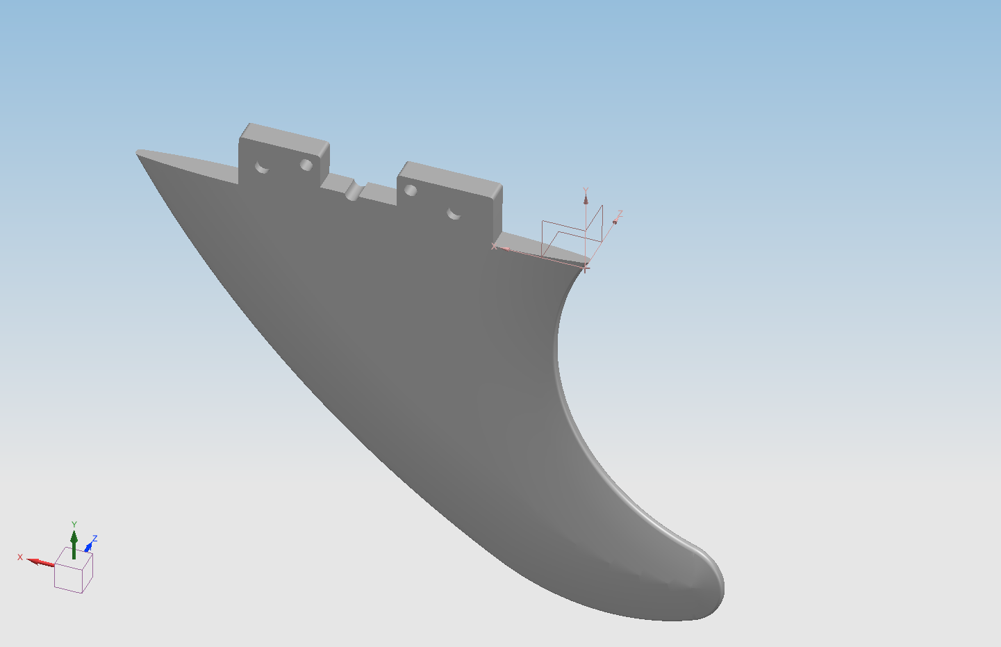 Paddleboard fin - dual tab system ( FCS/FCSII )