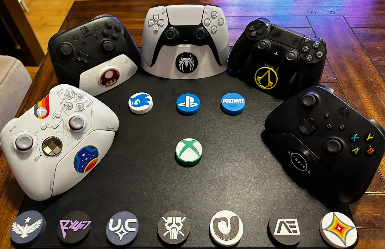 Video Game Cupcake Toppers with Black Controller - Printable Studio