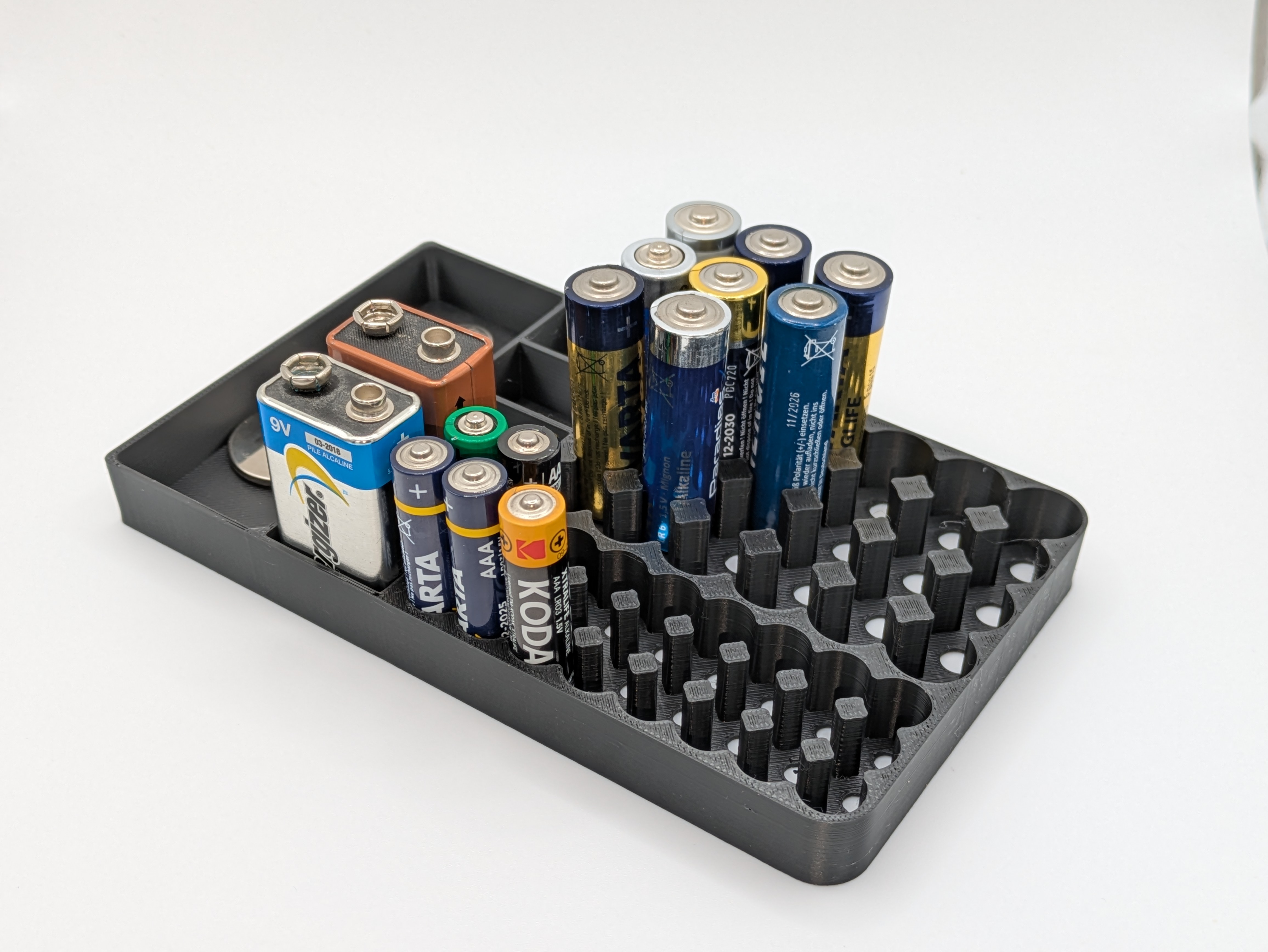 compact battery organizer 54g (24xAA 24xAAA 5x9V)
