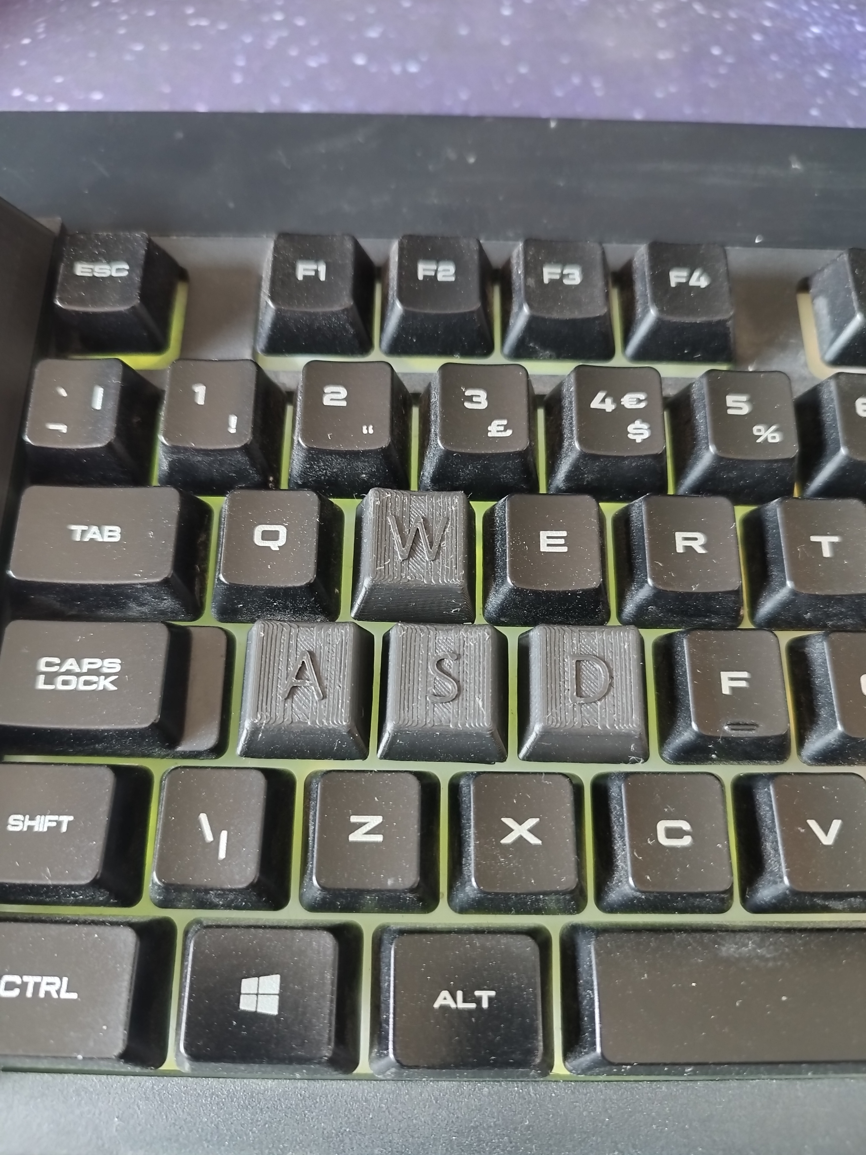 Corsair k55 ASWD Keycap Set (Lettered Remix) 3D model