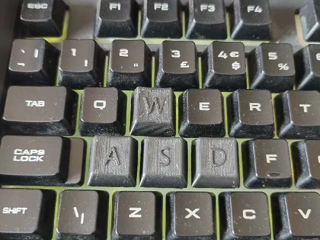 Corsair k55 ASWD Keycap Set (Lettered Remix)