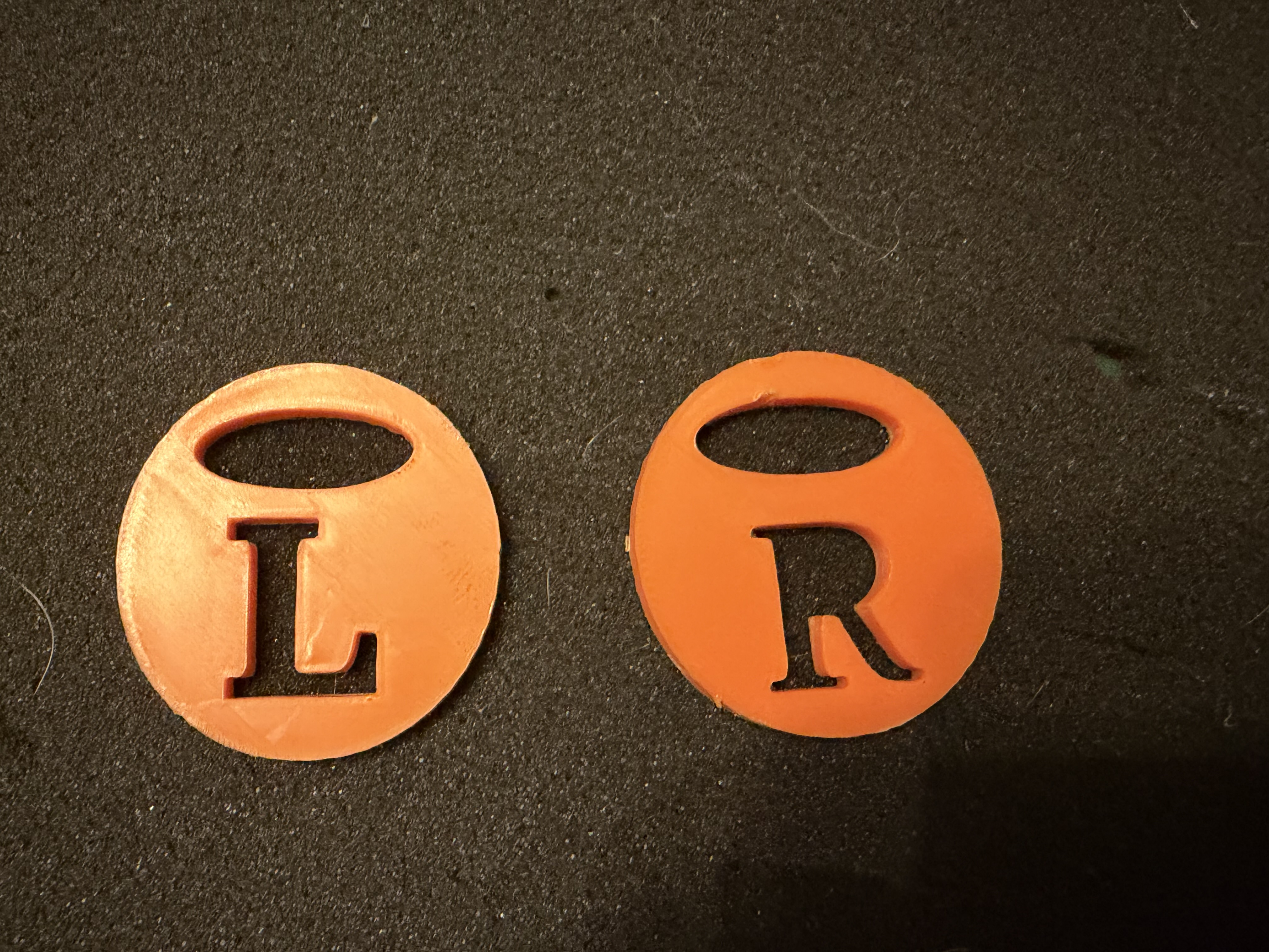Direction markers for left and right for dyslexics