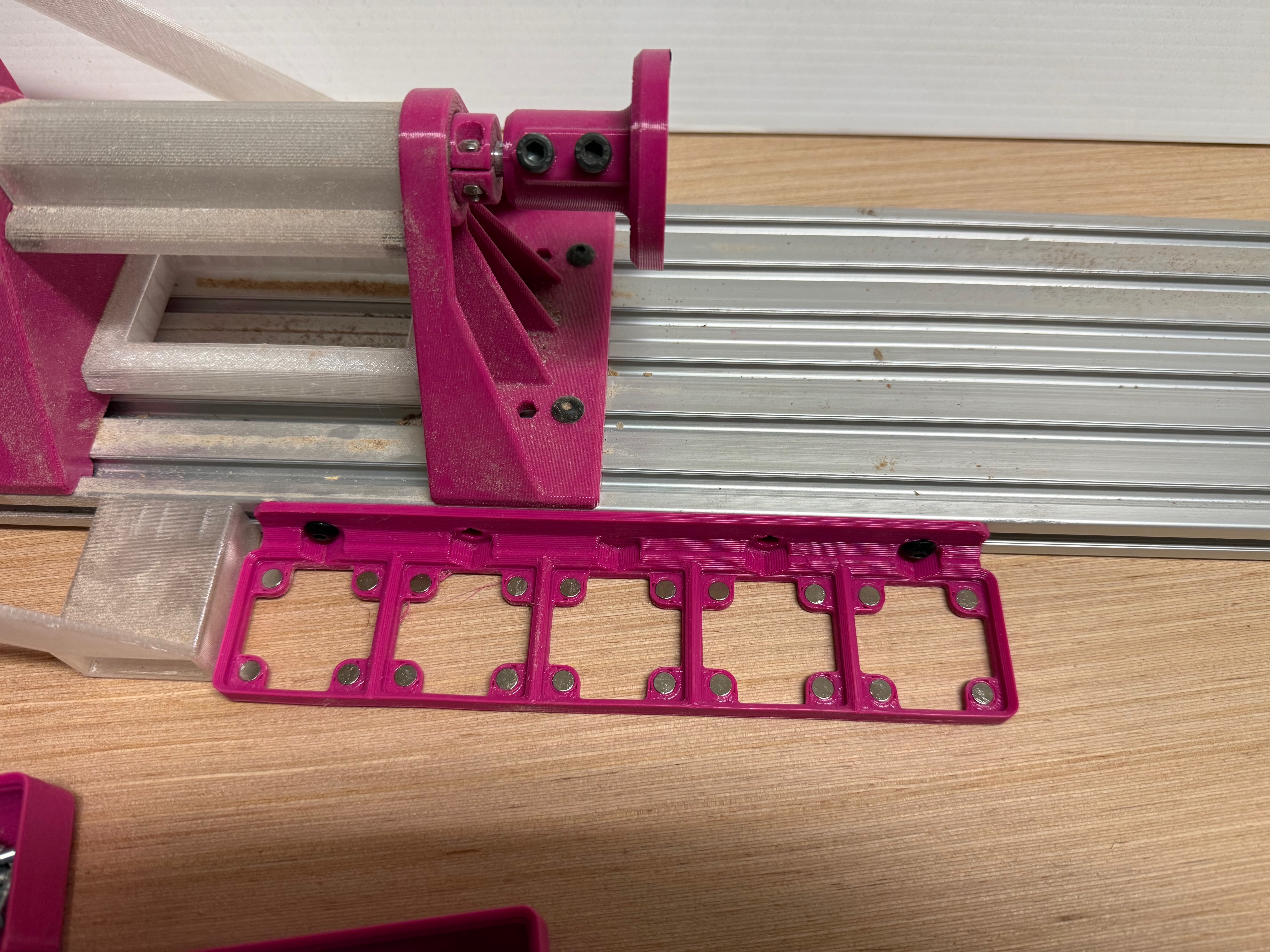 Lathe 5x1 gridfinity base plate bolt on attachment