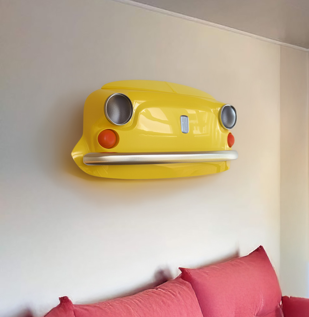 Vintage Fiat 500 front end - Wall art