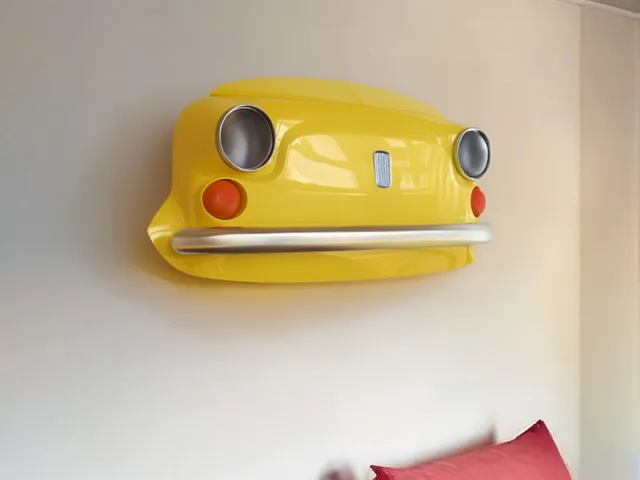 Vintage Fiat 500 front end - Wall art