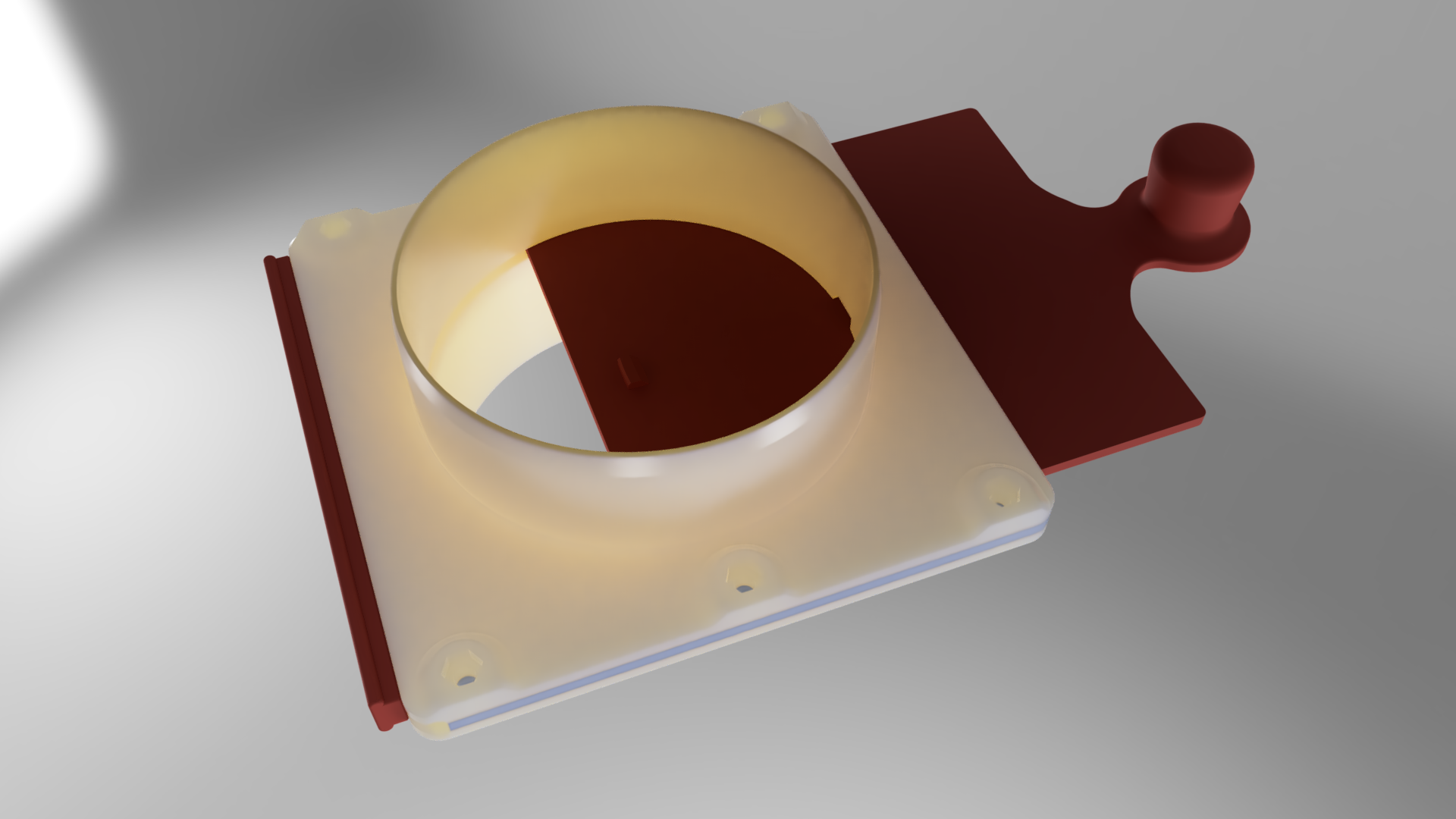 Blast Gate (Valve) with latch 100mm (hex nut version)