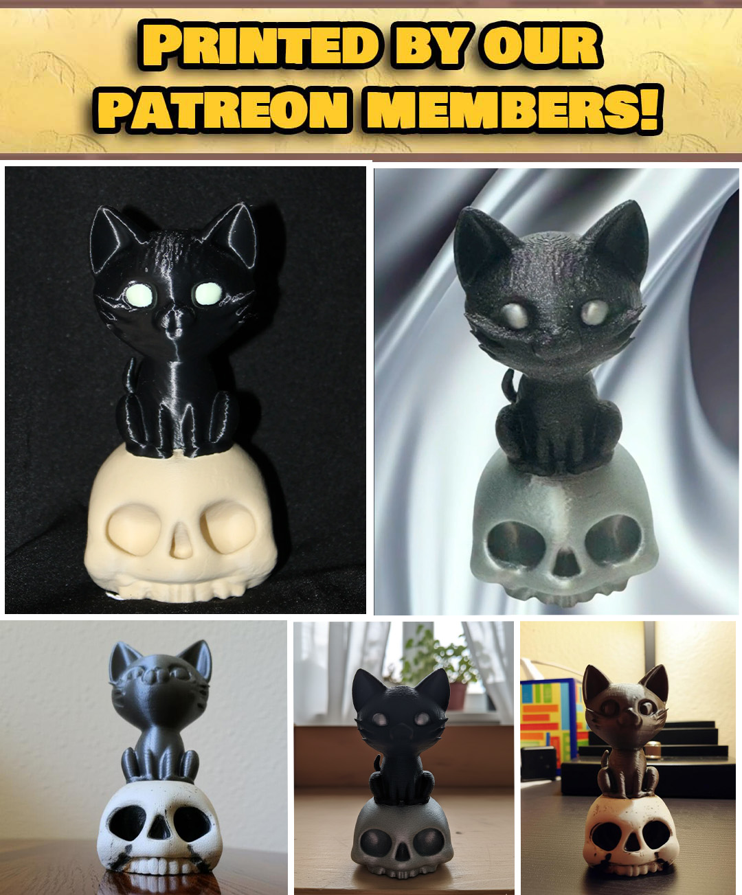 Cat on Skull-Serev3d — thumbnail 2