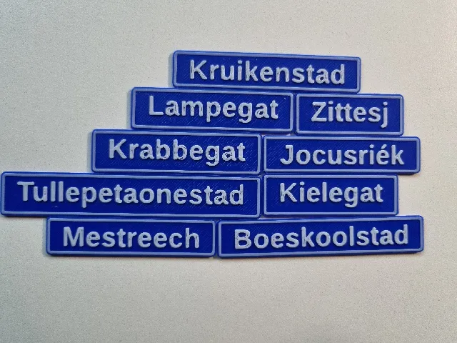 Dutch Carnaval city signs