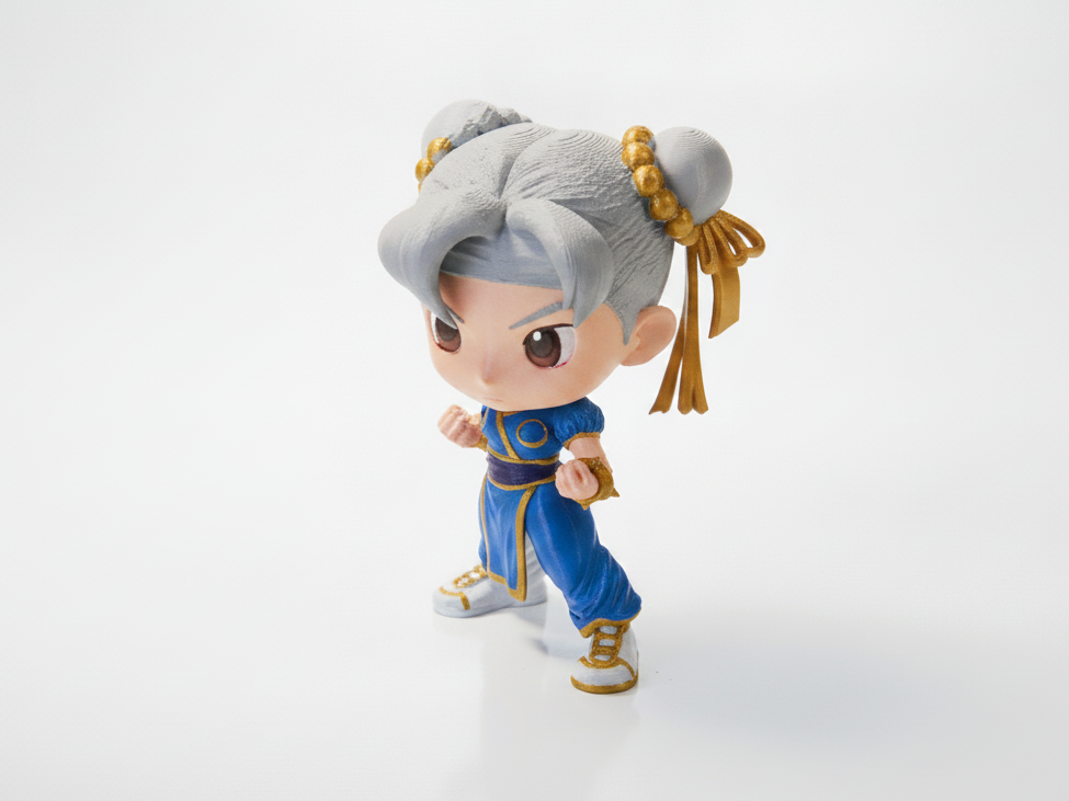 Chibi Chun Li Figurine Cute Character 3D Printable