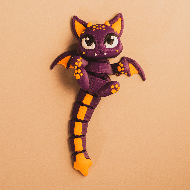 Count Meowcula Halloween Bat Cat Fleximaru by Titan3D | Download free ...